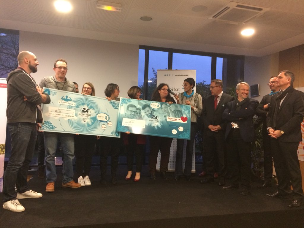 habitat_76's tweet photo. Effet kiss cool avec le prix du public pour l’équipe kiss ! #HMH76 https://t.co/CkhdgYsEPB