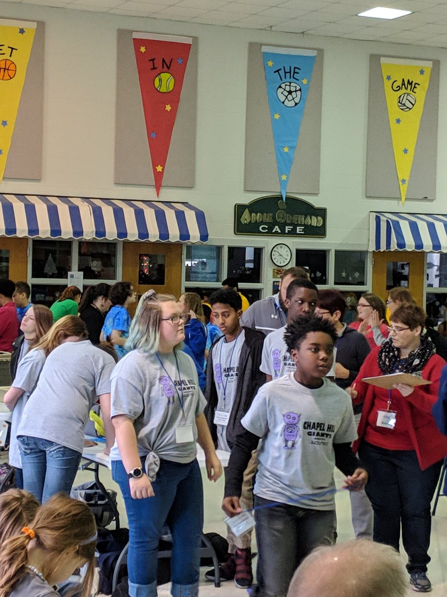 mrsheintzman's tweet photo. Great day with robots! Team A is 17 and Team B is placing 19 at this time. #WeAreWayne @PLTW_CHC https://t.co/XFUM7bPAjQ