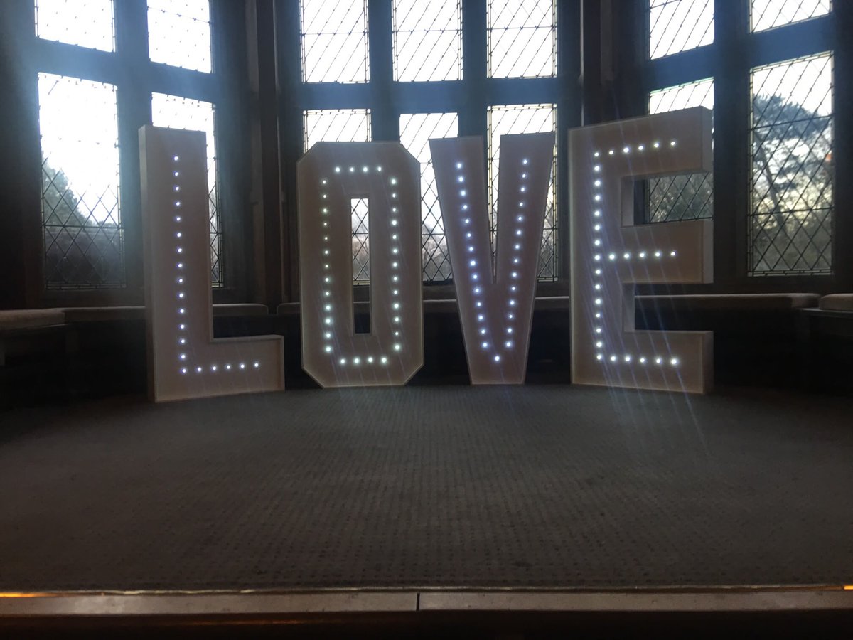 Our lovely 4ft led battery Love Letters at Rothley Court for today’s wedding.
These can be used inside or out (weather permitting)
