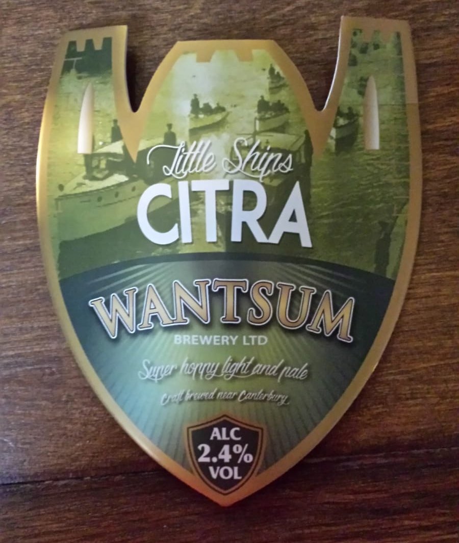 New from Wantsum 'Little Ships Citra' 2.4% super hoppy light & pale ale. On now at the Ales of the unexpected #wantsumbrewery #RealAleFinder #Margate #Broadstairs #Ramsgate #Kent #Kentcoast #Thanet #micropub #realale