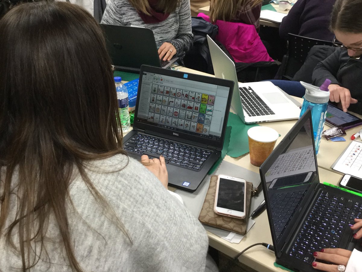 Helping Oakland county educators learn about AAC and partner augmented input during literacy activities using controlled practice. Hands on practice!!  @mbaud12 @JillESenner @OaklandSchools #aidedlanguageinput #corevocabulary #AAC #pancakesforbreakfast