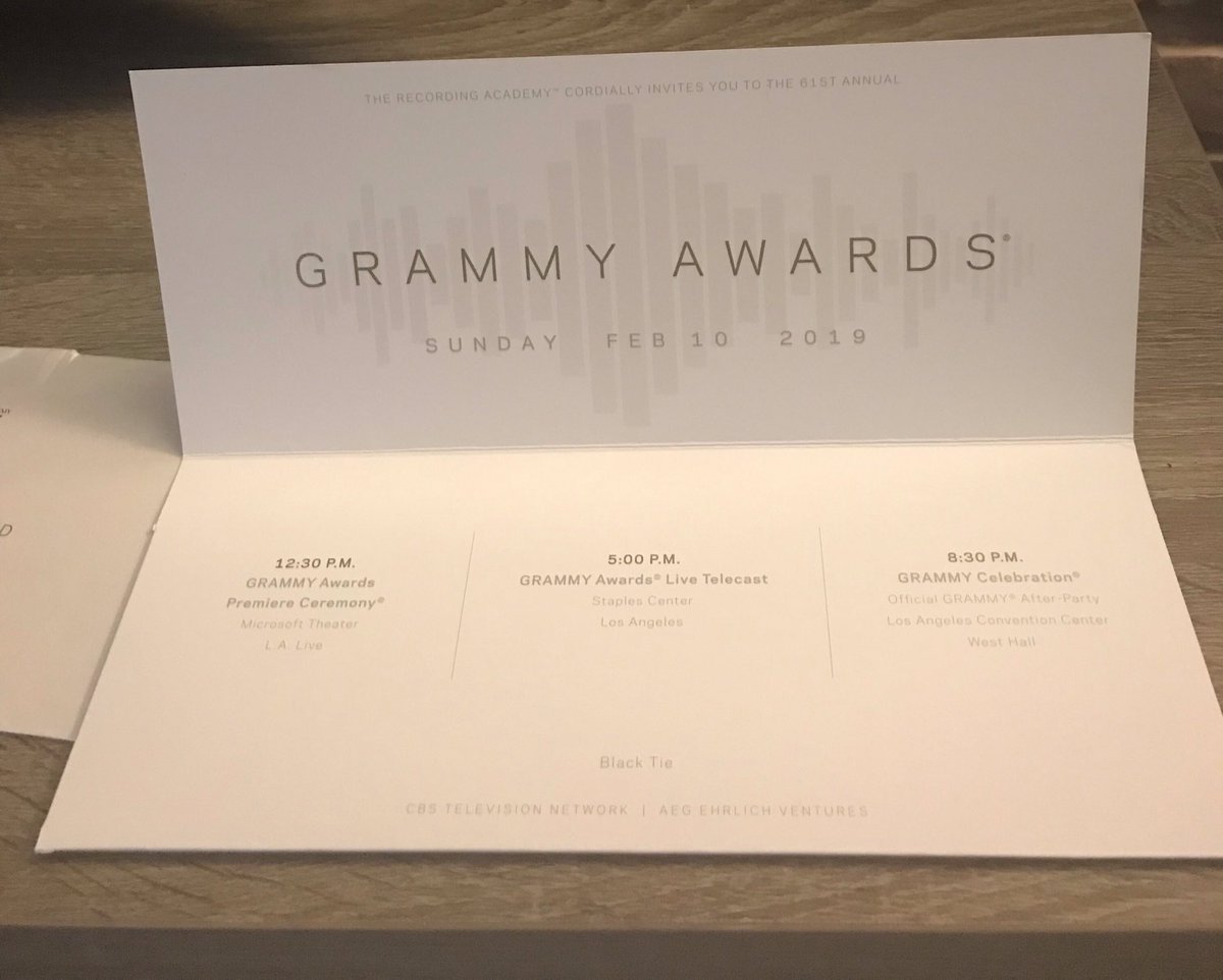 😍I received the official invitation for the 61st Grammy Awards. I don’t know yet if I’ll go but...Congrats  to all the nominees!🤩 #Grammy2019 #GrammyNominations