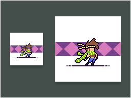 jmks_px's tweet photo. "Trickster" - 64px by 64px, 10 colors (using #mail24 palette by @Hyohnoo).
A very quick Joseph Joestar #fanart piece from #JoJosBizarreAdventure for @Pixel_Dailies. A very fun theme I wish I had more time to work on :) https://t.co/biJYlbs8mB