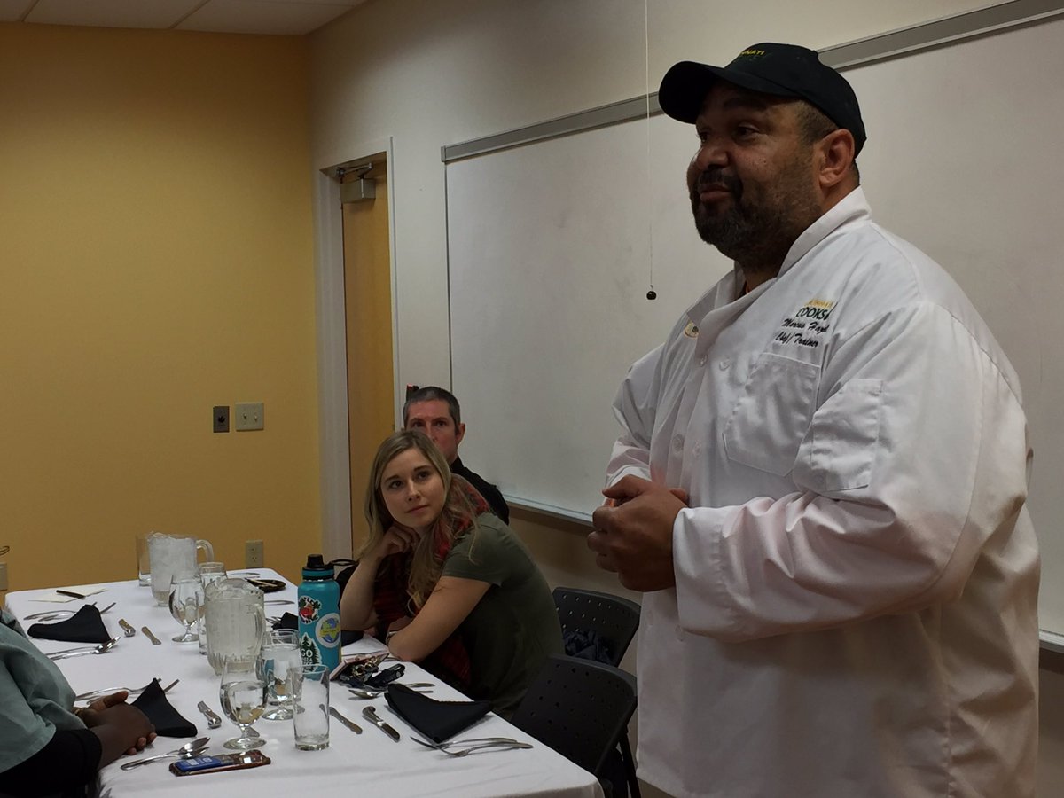 KurtReiber's tweet photo. Honored to host @XavierUniv The Eigel Center for Community Outreach led by Dr. Sean Rhiney for their annual outreach dinner! @FreestoreFB #CincinnatiCOOKS Second Course! https://t.co/JbQc3xJblu