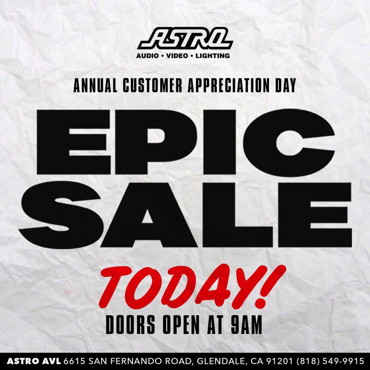 Astro AVL (@astroavl) on Twitter photo It’s finally here! TODAY get your hands on products from all of your favorite brands for ridiculous prices like #ADJ, <a href="/Roland_US/">@Roland_US</a>, <a href="/Odyssey_Gear/">Odyssey Gear</a>, <a href="/PioneerDJglobal/">AlphaTheta/Pioneer DJ Global</a>, <a href="/ChauvetPro/">CHAUVET Professional</a>, <a href="/shure/">Shure</a> and more. Don’t miss out. Doors open at 9AM! #AstroAVL It’s finally here! TODAY get your hands on products from all of your favorite brands for ridiculous prices like #ADJ, <a href="/Roland_US/">@Roland_US</a>, <a href="/Odyssey_Gear/">Odyssey Gear</a>, <a href="/PioneerDJglobal/">AlphaTheta/Pioneer DJ Global</a>, <a href="/ChauvetPro/">CHAUVET Professional</a>, <a href="/shure/">Shure</a> and more. Don’t miss out. Doors open at 9AM! #AstroAVL