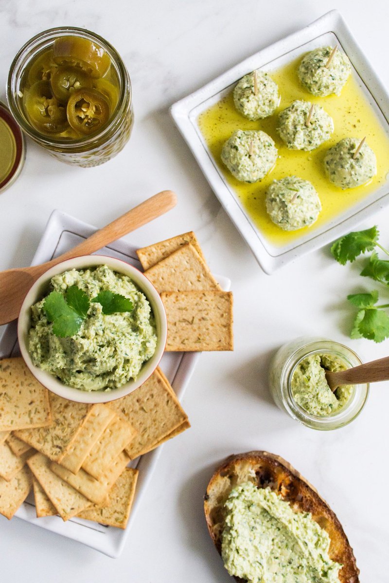 PortandFin's tweet photo. Mean Green Incredible Spreadable Dippable and/or Cheeseball-able Goat Cheese. I mean... what more could you ask for? 💚 https://t.co/W9KiuLiyW3 https://t.co/exl9lpK75C