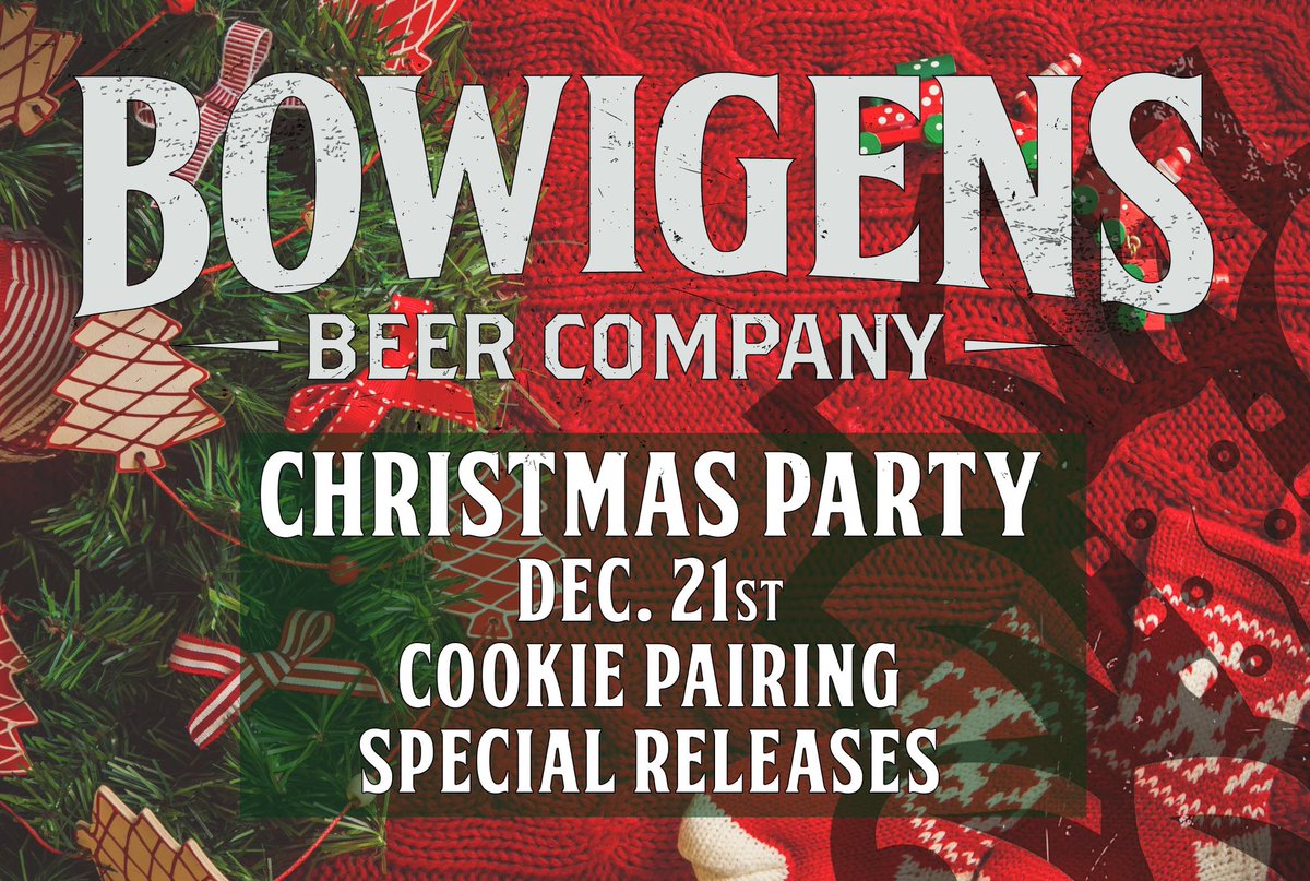 Don’t miss this event! We’re planning a Cookie/Beer Pairing! Get your tickets NOW!! 
bowigensbeercompany.ticketleap.com/christmas-cook…
