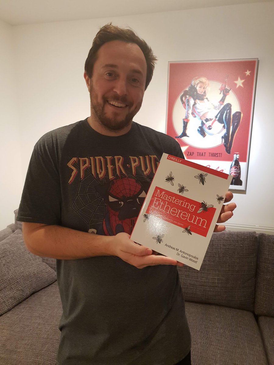 bushstar's tweet image. My pre-ordered copy of Master Ethereum arrived today. Thanks to Andreas Antonopoulos for his continued enthusiasm and work in crypto. #masteringethereum @aantonop