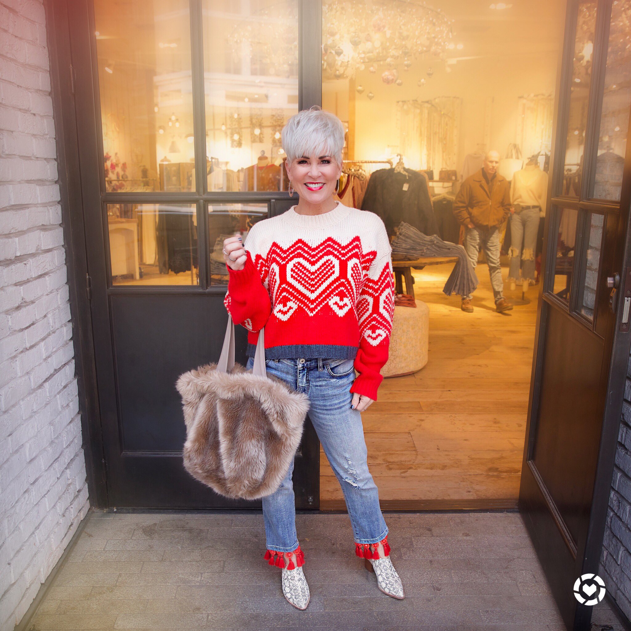 Free people cheap heart sweater