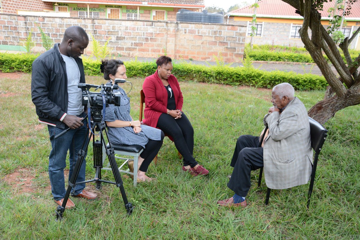 Next... the team begins filming #OperationLegacy! Susan and Mary interview Faith Alubbe (<a href="/thekhrc/">KHRC</a>) and Gitu in Kenya, and Olivia speaks to @IanCobain, Dan, David and Tony in the UK. If you haven’t seen it yet, check it out here: <a href="/HistoryHitTV/">HistoryHit.TV</a> tv.historyhit.com/watch/32647033