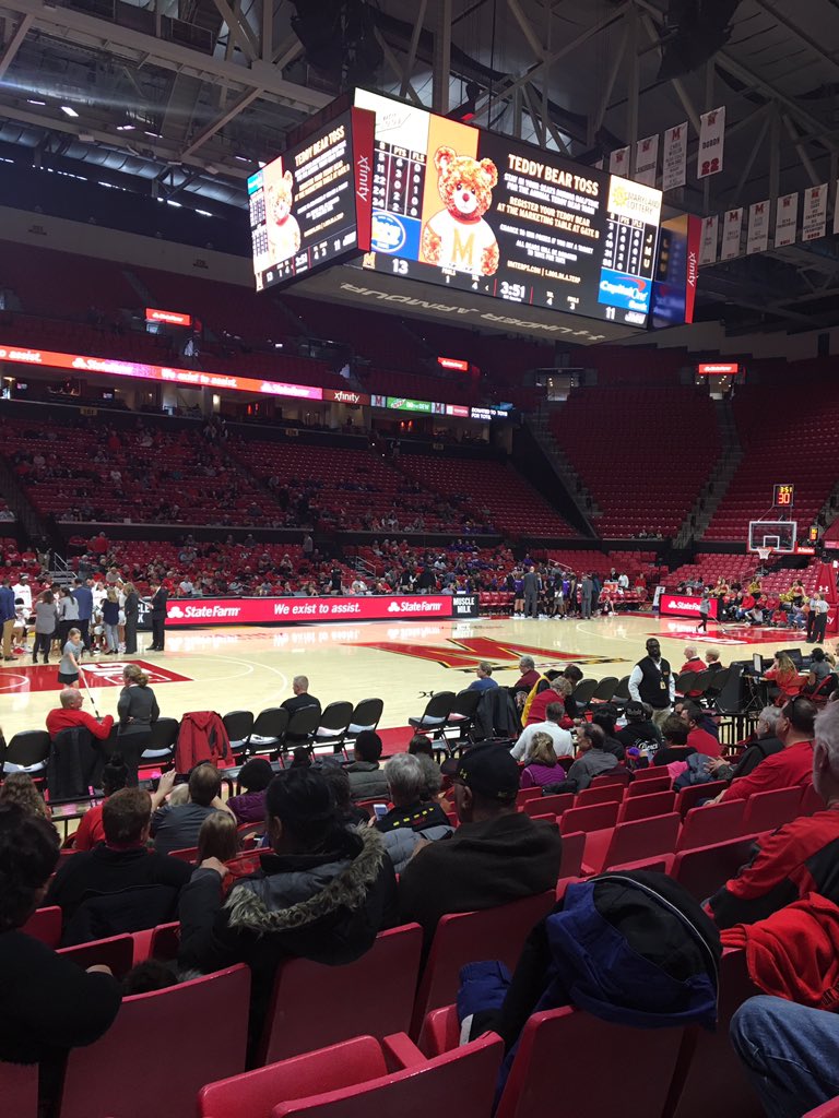 cpajake's tweet photo. Section 113 row K seat 18. @umdwbb #FearTheTurtle https://t.co/piODalHfod