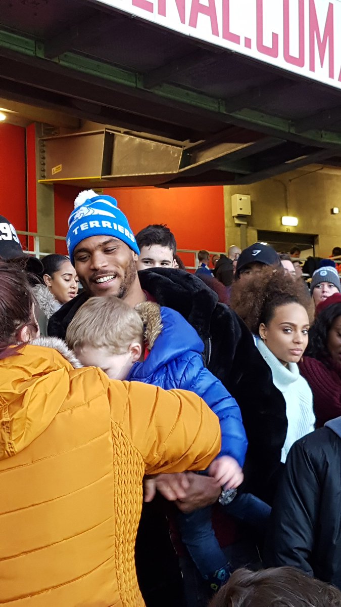This says it all about my club @htafcdotcom suspended player Mounie having photos in the stands and giving away signed shirts. #TerrierSpirit #LoveThisClub #HTAFC #ARSHUD #AwayDays