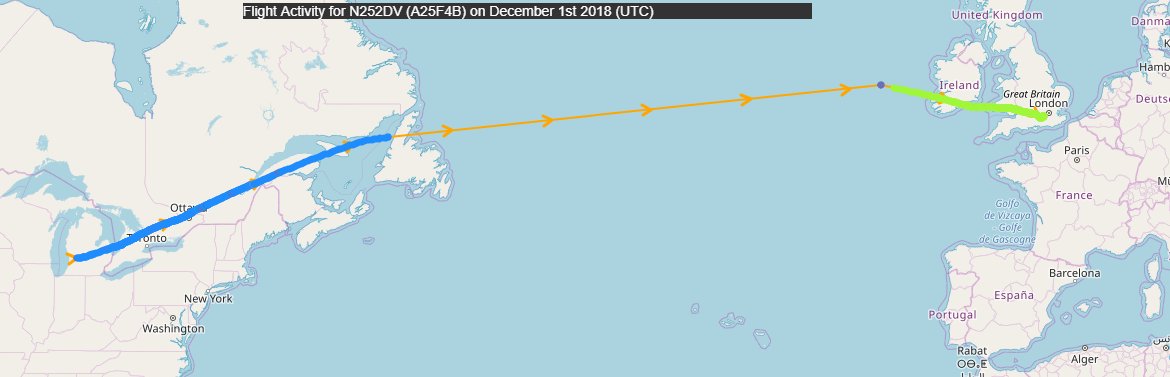 DeVos' (Amway/Spectrum Health) N252DV 12/1/18 Grand Rapids-London 12/5-12/6/18 London-GRAndrei Skoch's (Metallo Invest) P4-MGU and RDIF's (Kirill Dmitriev?) LX-SIX were in London at the same time.Erik Prince met Dmitriev in Seychelles in Jan 2017 and P4-MGU was there too.