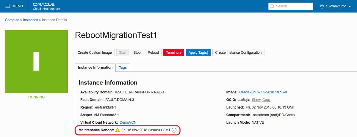OracleIaaS's tweet image. With #Oracle #Cloud Infrastructure, you can control downtime associated with rare hardware maintenance events by using Customer Managed VM Maintenance: ora.cl/vW1Wh