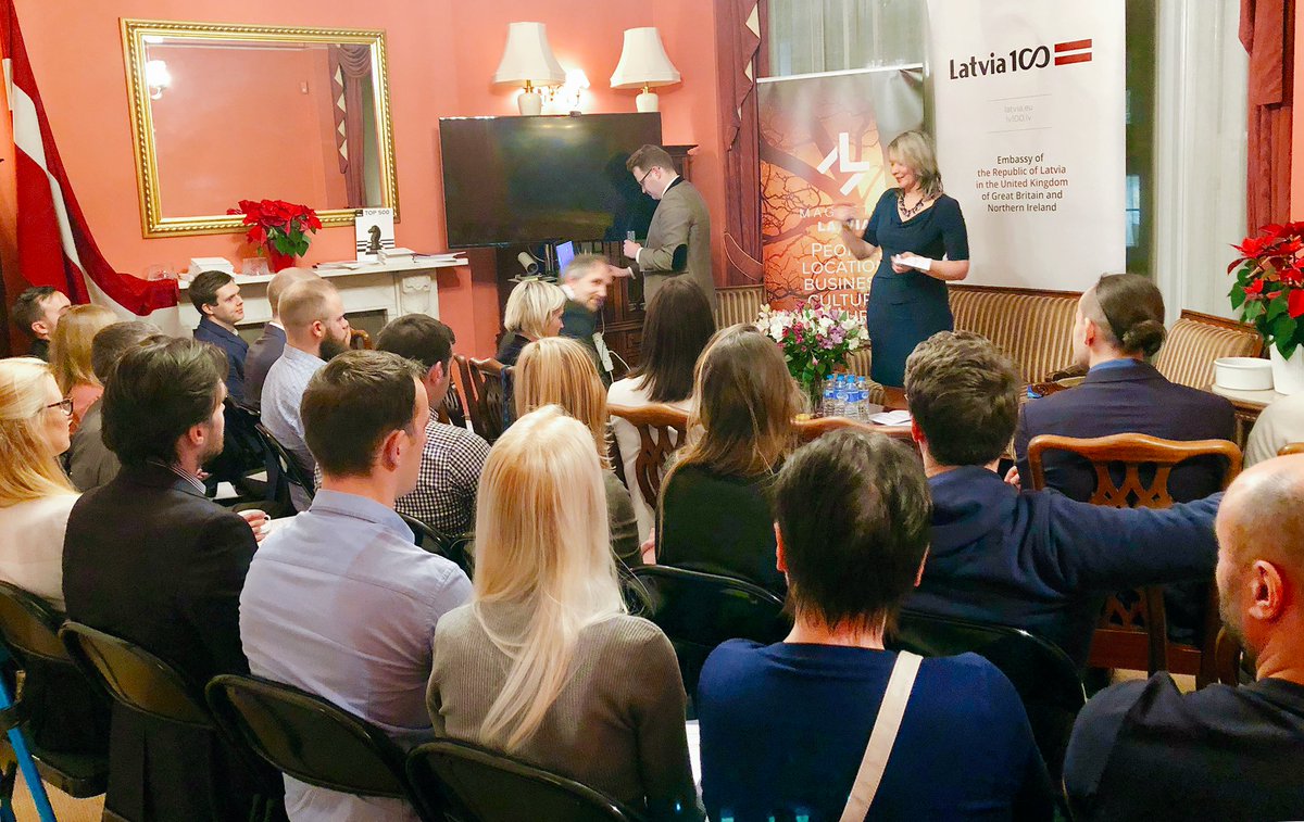 Braze_Baiba's tweet photo. Full house at the Embassy tonight for the UK-Latvia Business Network meeting. Sharing knowledge, success stories and experience for the benefit of #Latvia💯.

Priecājamies vēstniecībā tik kuplā pulkā sveikt AK-Latvijas uzņēmēju t��klošanās pasākuma dalībniekus. #LV100arlietas 🇱🇻 https://t.co/lnoFuB8Hwv