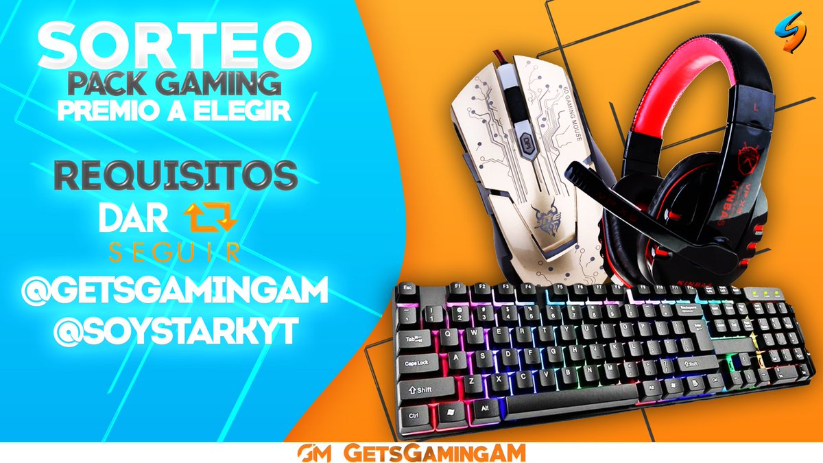💥🎁SORTEAZO DE UN PACK #GAMING (PREMIO A ELEGIR)🎁😱

REQUISITOS PARA PARTICIPAR:
• Dar RT🔁
• Seguir a <a href="/GetsGamingAM/">GetsGamingAM</a>
• Seguir a @SoyStarKYT 

Finaliza el 08/01 ⏳

¡SUERTE! 🍀