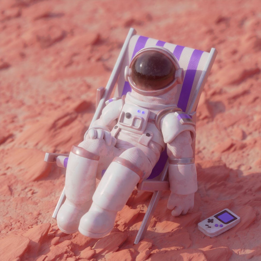 PabloMGN's tweet image. Chilling on Mars, #blender #blender3d #digitalart #3dmodeling