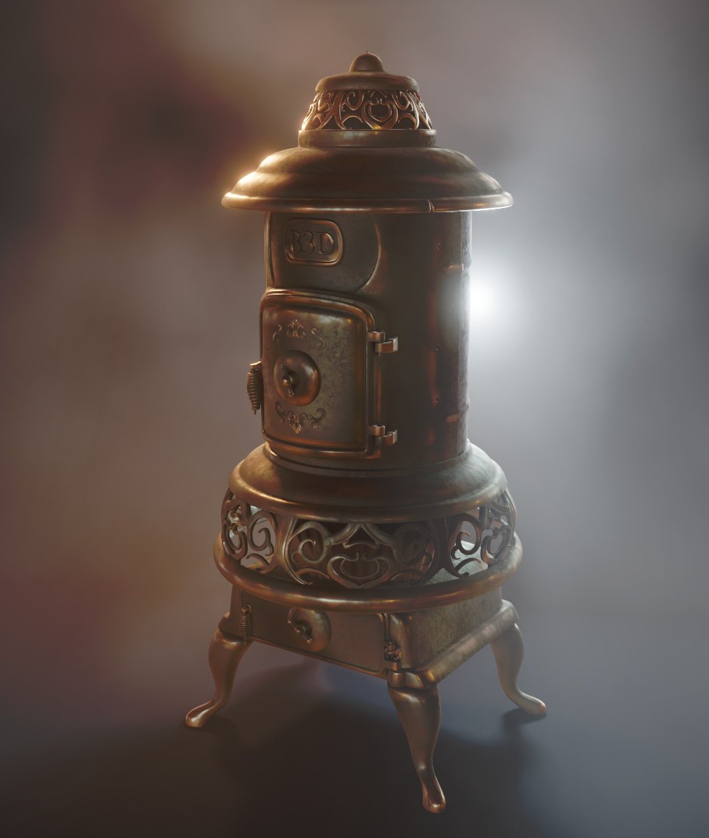 Getting familiar with the new interface. Got used to left-clicking faster than I expected! (#Blender3d 2.8 beta, 8 second eevee render)