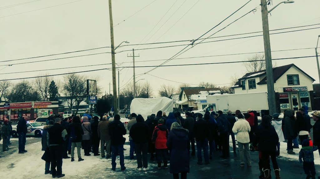 The Big Stihl Band Tree-0 coming on stage! #ldnont #rethinkhamiltonrd #treetrunktour