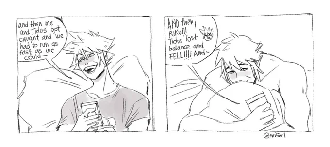 soriku week day 2: with their phones!!! i will try to do little sketches at least, because they deserve it,,, #sorikuweek2018  #soriku 