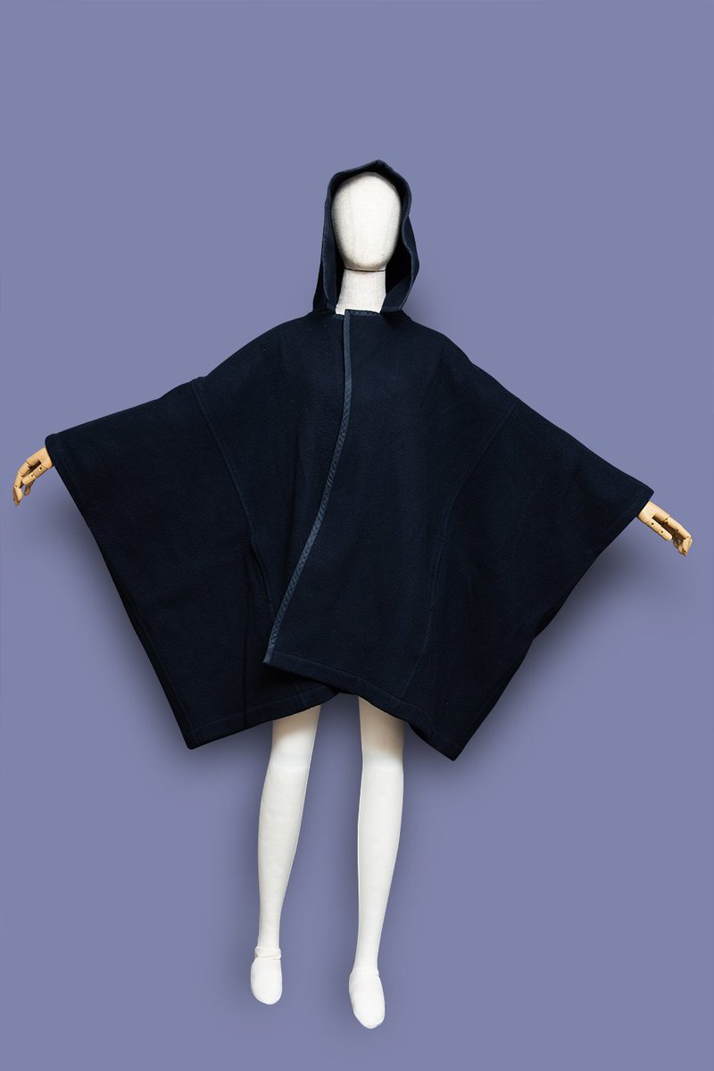Comme Des Garcons hooded kimono coat, early 1980s. #コムデギャルソン