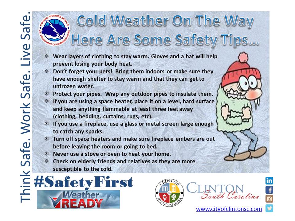 #CityofClinton #WinterWeatherSafetyTips #SafetyFirst