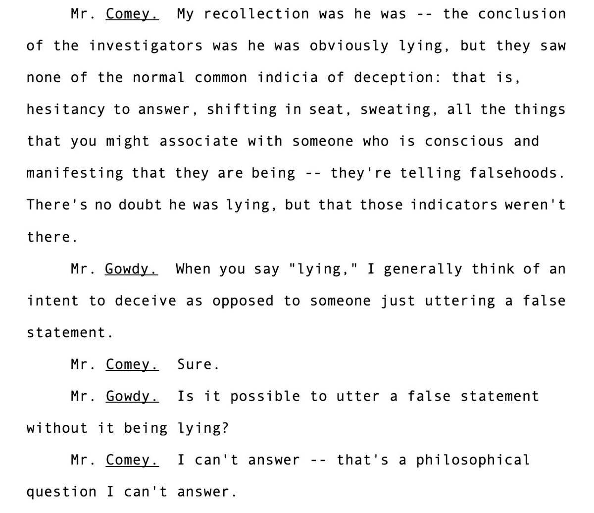 James Comey talking about Michael Flynn. This is great Saturday night reading, #ComeyTestimony