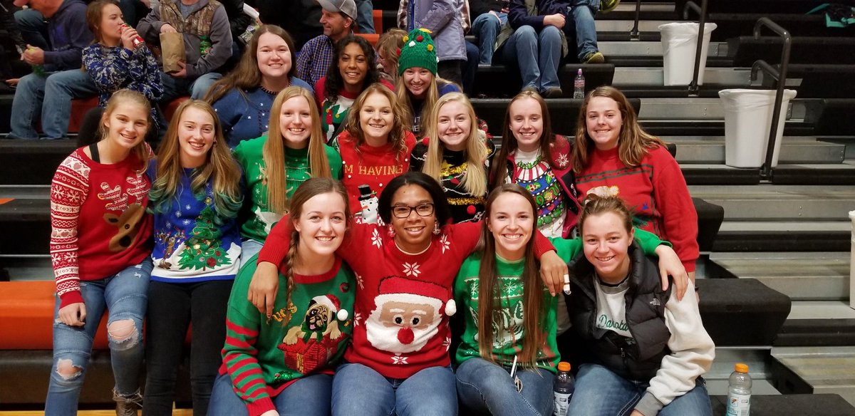 AdCowboys's tweet photo. More 6th Annual Ugly Sweater  Conestants at the Girls Roughrider!
@StanleyBlueJays @stafslien @HawksCoachSmoke @heartrivercgrs https://t.co/HbBlhODFs2