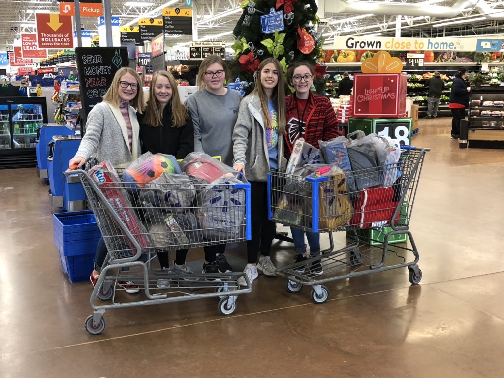 Purchasing presents for Adopt A Family today! 7th and 8th graders did a great job! #beFALCONkind #middleschoolrocks #wehavealottowrap  @DCWestFalcons