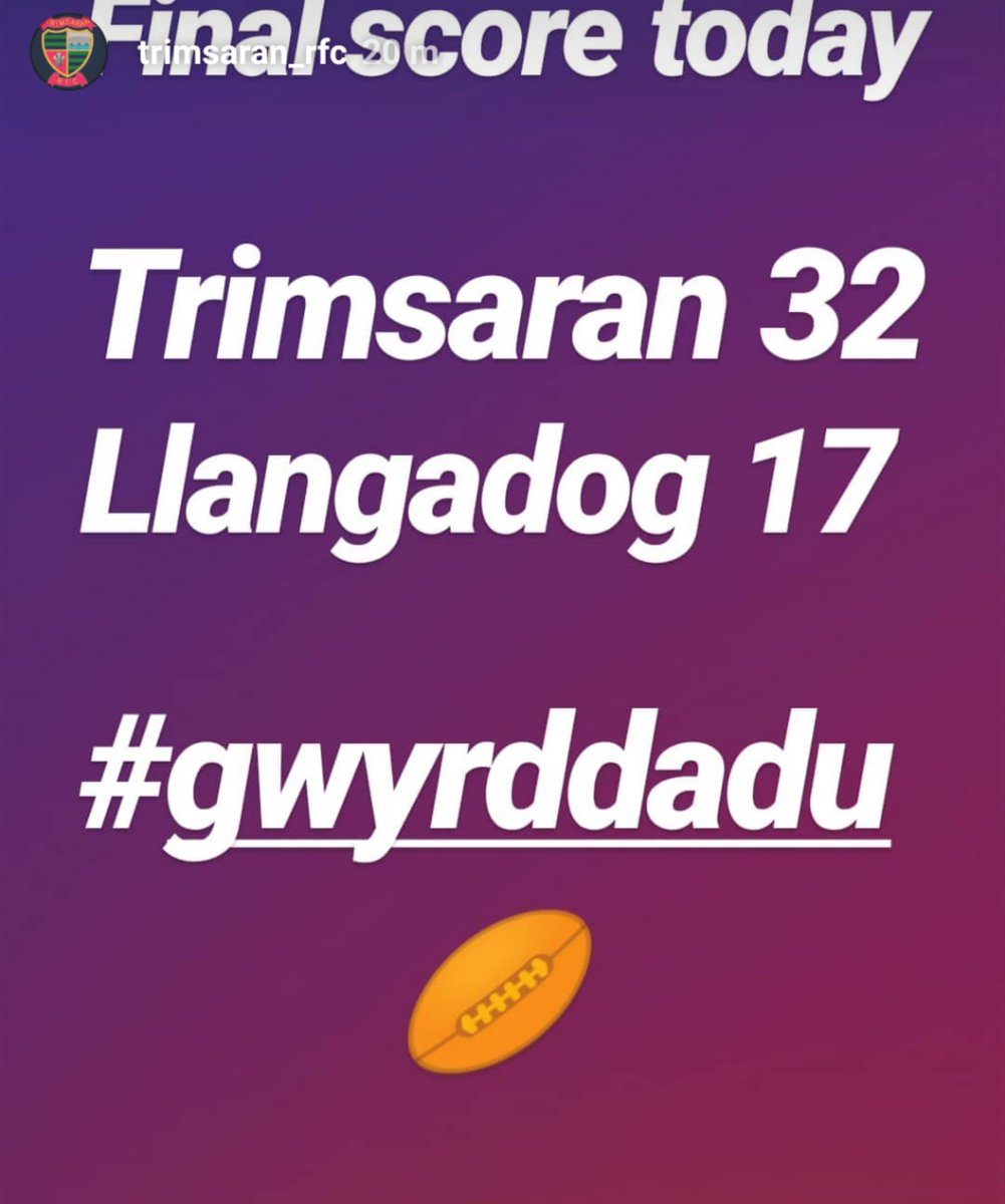 Deadballline1's tweet photo. Llongyfarchiadau Bois @TrimsaranRugby ππ
Nawr joiwch heno! #messyone π»π» https://t.co/U5bn1HE4vL