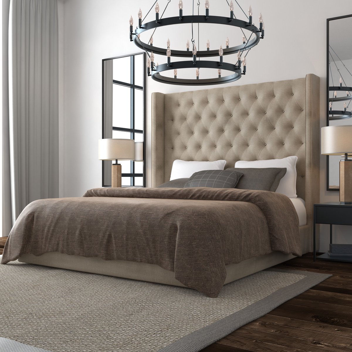 mareeofficial's tweet image. With understated ornamentation, clean lines, and an emphasis on material comfort, this minimal design features headboard with dignified wings and button-tufting. Discover MAREE Wingback: bit.ly/2fNSHNH