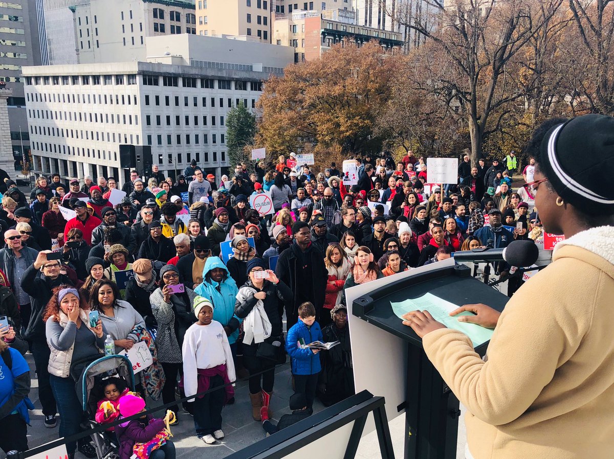 DawnPage_'s tweet photo. I’m incredibly proud to stand with students, teachers, parents, and fellow Board members to demand the General Assembly to make education a priority #FundOurSchools #MarchforMore #MoreBetterStronger https://t.co/JMfrxERwGa