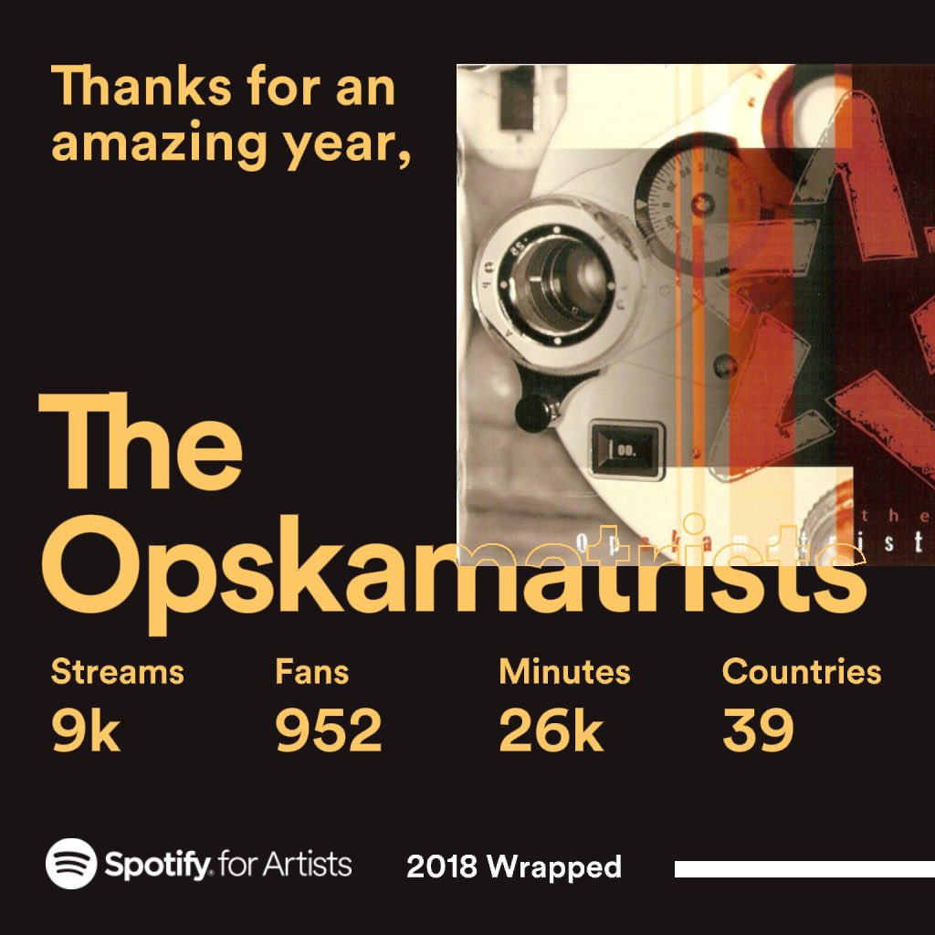 Opskamatrists's tweet photo. Thanks to our listeners! New Opska album coming soon! #ska #spotify #music #opska #thankyou #captianskabvious https://t.co/WBmur6OWsU