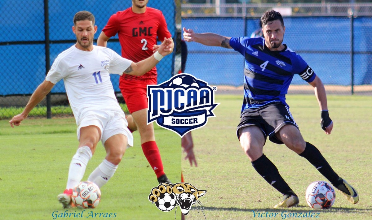 Barton's Arraes and Gonzalez earns first team NJCAA All-America honor; nineteenth in men's soccer program history #GoBarton bartonsports.com/sports/msoc/20…