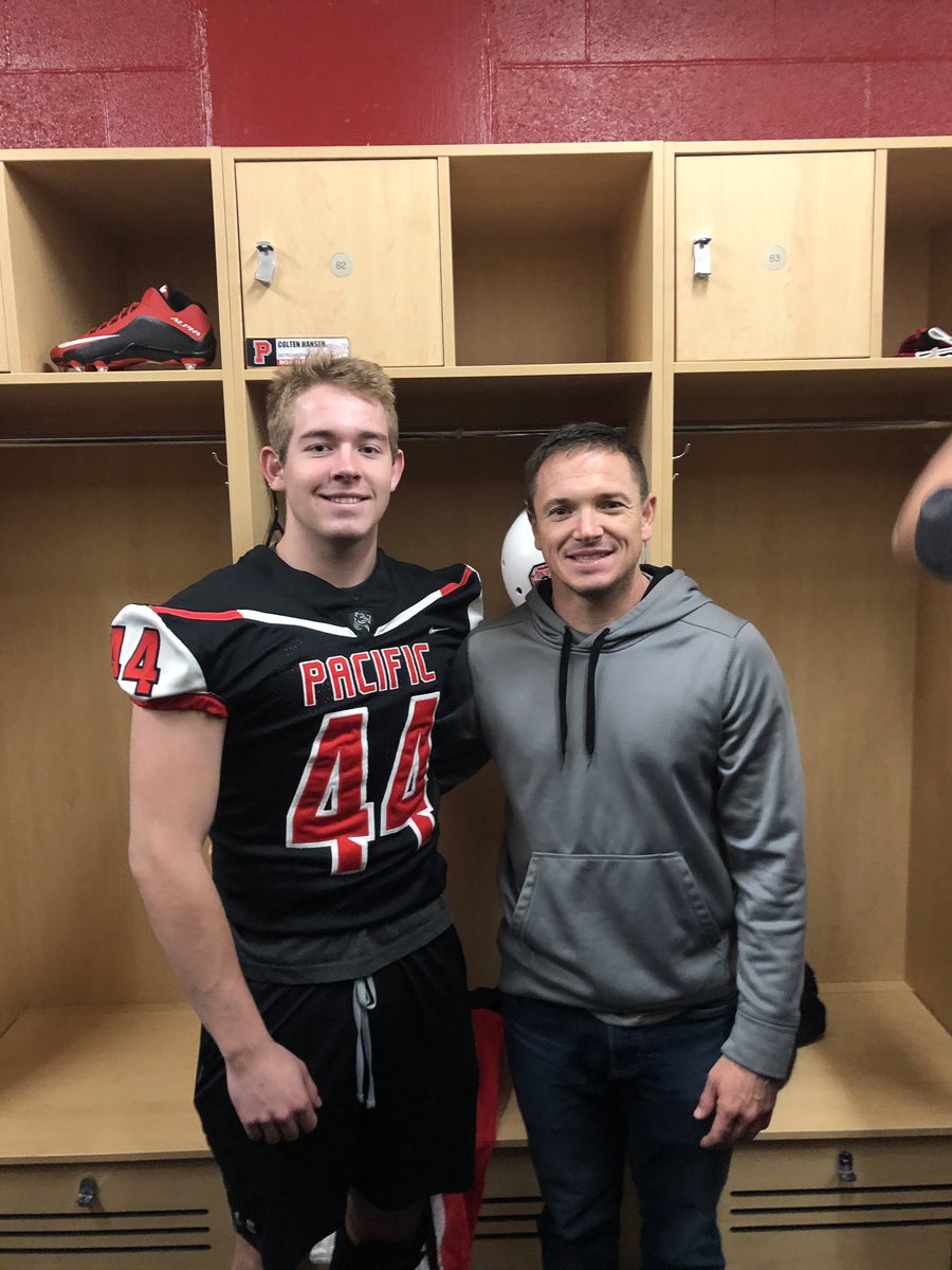 ColtenHansen1's tweet photo. Had a great official visit at Pacific University this weekend! Thank you guys for the opportunity! @coach_buckley @Boxer_Football https://t.co/FL8Lv015Zb