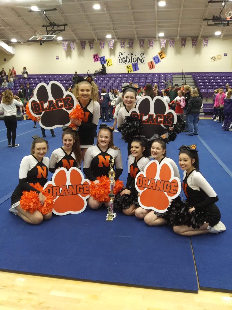 NFTigerCheer's tweet photo. Congratulations to our competition cheer team! 1st place win at the Sebring cheer comp today and the Dancing Divas Award #nftigercheer #nftigerpride https://t.co/eVBi2xbJxK