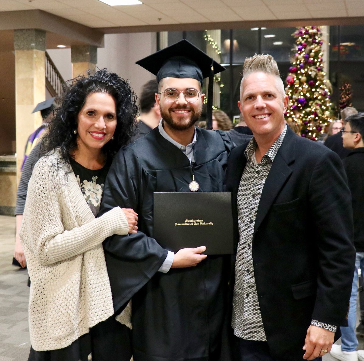 PDStroud's tweet photo. He did it!  So proud of our oldest son, @CthatguyS!  His hard work and perseverance paid off as he graduated from @sagu with a BA in Church Leadership. https://t.co/td5fgtr0EL