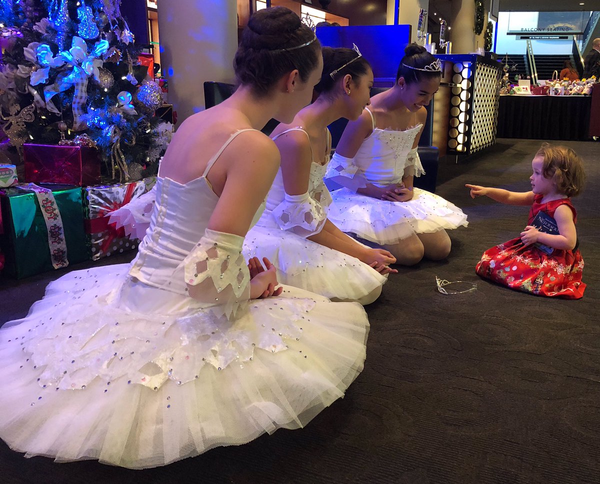 albertaballet's tweet photo. Taylor Brennan, age 21/2, was so taken with the @ABBalletSchool         dancers at today’s Nutcracker matinee in Edmonton that she didn’t want to leave. #yegkids #yegarts #tinyballerina #nutcrackerdress https://t.co/SGebNu2D8P
