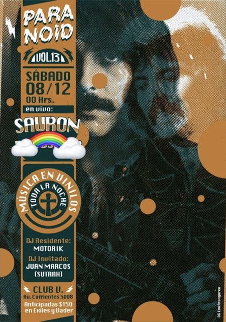 ClubVBar's tweet image. Hoy toca SAURON en la Paranoid Vol.13 DJ #motorik, @dudejuanmarcos y @cobrarod en las bandejas a puro vinilo, en Club V por supuesto.