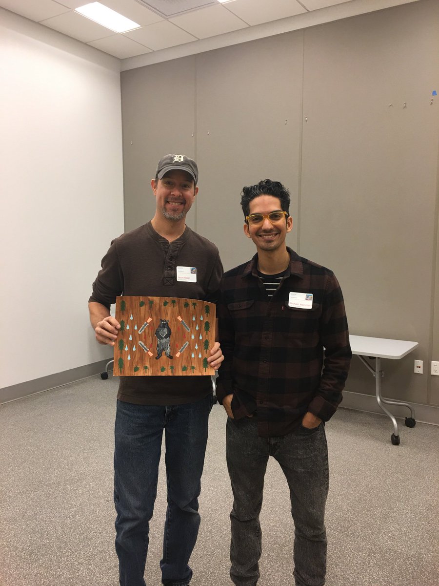 JasonBa45495352's tweet photo. Great workshop at the McNay with artist Michael Menchaca to mythologize our own life! https://t.co/fIK4d1XZ8l