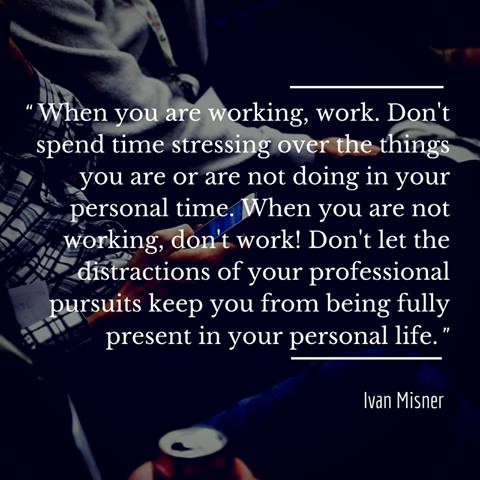 IvanMisner's tweet image. December is a time that many business owners complain of feeling stressed that they cannot achieve a work/life balance. Instead, I would recommend that you seek "harmony" in December. Set limits in your schedule to work at work and to enjoy family time when not working.