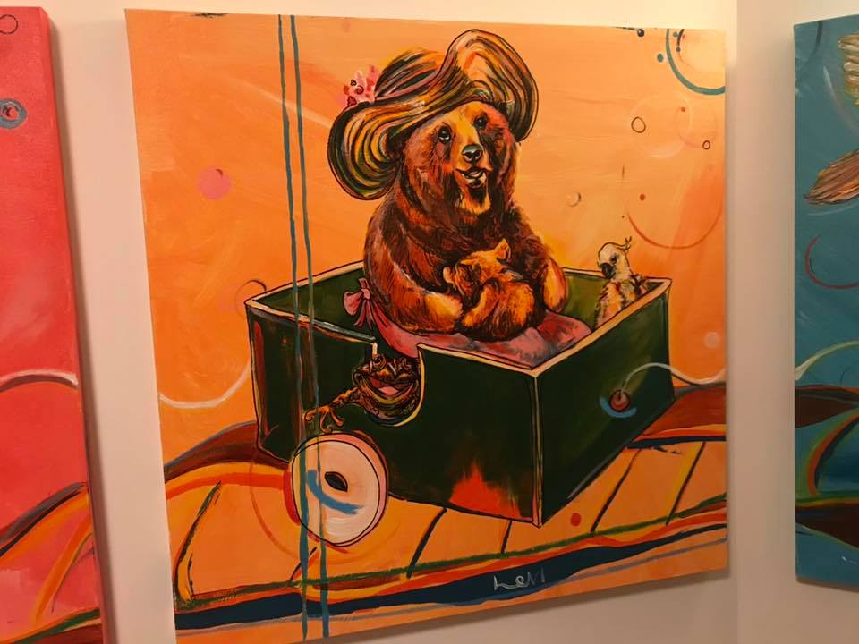 Tamarmagan's tweet photo. My children's book illustrations enhanced & enlarged into 5 paintings commissioned for the walls of a nursery school! Breastfeeding mama bear on a train was MUCH loved
#school #illustrations #paintings #animalfriends #childrensbooks #bigcommission #breastfeeding https://t.co/cwy7yIHiH0