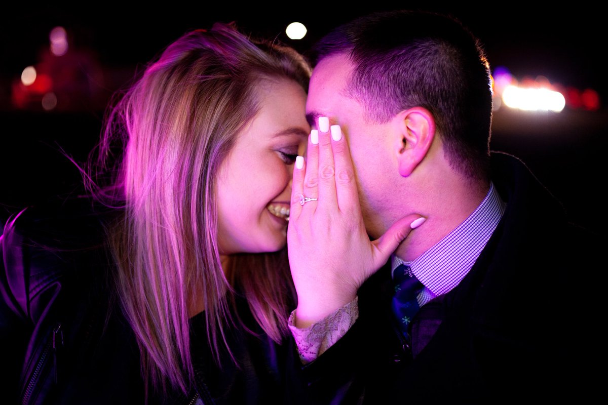 Jesse_Guinn's tweet photo. Me and my beautiful bride-to-be! Shoutout to East Peoria Festival of Lights and everyone from @25NewsWEEK for allowing me to use a little air time to show off the display I’d made and pop the question! Also, shoutout to photojournalist @ecogden2 for the amazing photos! https://t.co/izxpvsfnv7