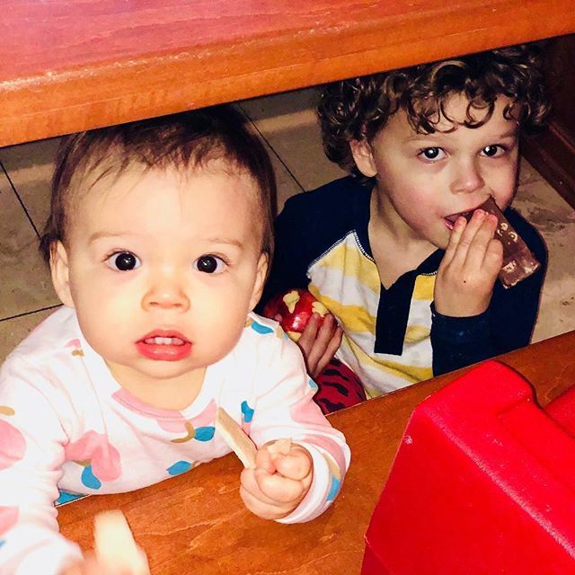 cmonmama's tweet photo. BUSTED. Sneaking snacks under the kitchen table. #saturdayvibes —
One of my favorite throwback pics of my kiddos. •
•
•
#cmonmama #sneakingsnacks #hangryisreal #hangry #doubletrouble #outnumberedmama #realmomlife #momlifebelike #thisismomlife #thisi… https://t.co/TPfIlZHeQk https://t.co/XYxDURgx9W