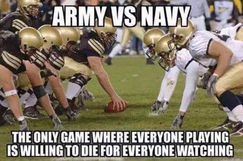 ArmedForcesIns's tweet photo. Who are YOU rooting for today? #OneTeamOneFight #ArmyNavyGame https://t.co/Gg0GcAQd0L