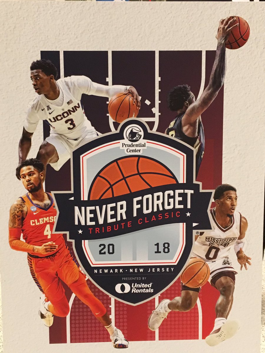 horizon_se_'s tweet photo. #NFTC2018 Game 1 has been a battle between @HailStateMBK and @ClemsonMBB. Proud to be in Newark today with @United_Rentals to support the Families of Freedom Scholarship Fund #NeverForget https://t.co/MnfcJfMFZO