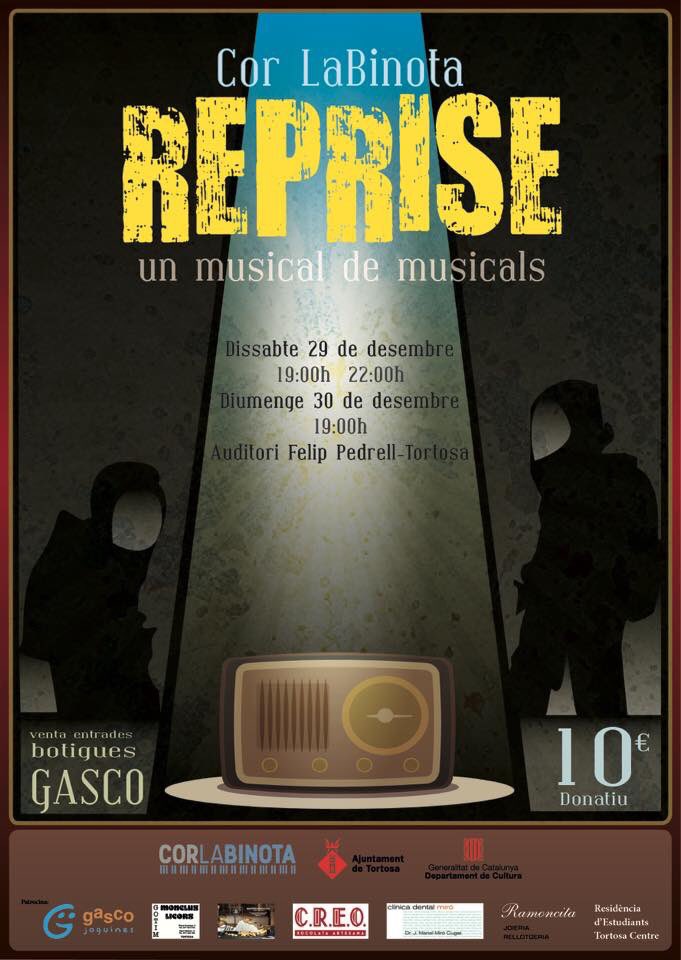 Ja fa uns mesos que estem preparant un espectacle molt especial, ens fa molt contents presentar-vos el nou espectacle de #LaBinota: Reprise, un musical de musicals! 🎤🎭

Us esperem a tots! 🎉