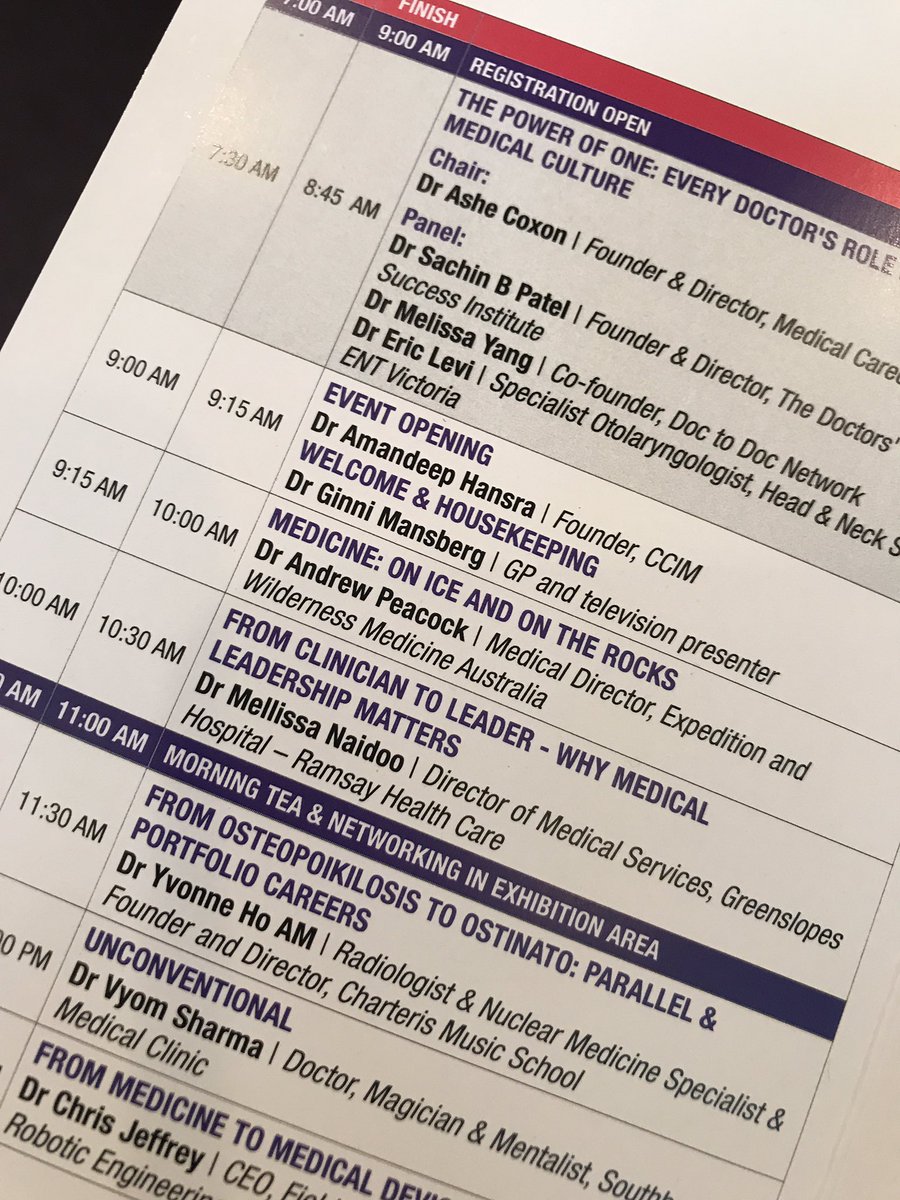 DrMelNaidoo's tweet photo. Delighted to speak at #CCIMMELB on my creative career journey and why #medical #leadership matters @CCIM2018 - first session of the day and a @GreenslopesPH connection with Dr Andrew Peacock @CCIM2018 @medManagerRACMA #medicalleaders https://t.co/k5eqS5Ah1F