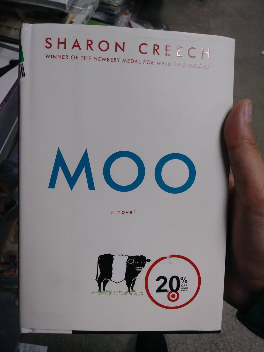 MO0OOOOOO's tweet photo. I went to a thrift store and just found 2 books in the same store called Moo. LOOOOL The true meaning of life is Mooo~ Cows are best. #Moo 🐄 https://t.co/vYEF7BqZ1O