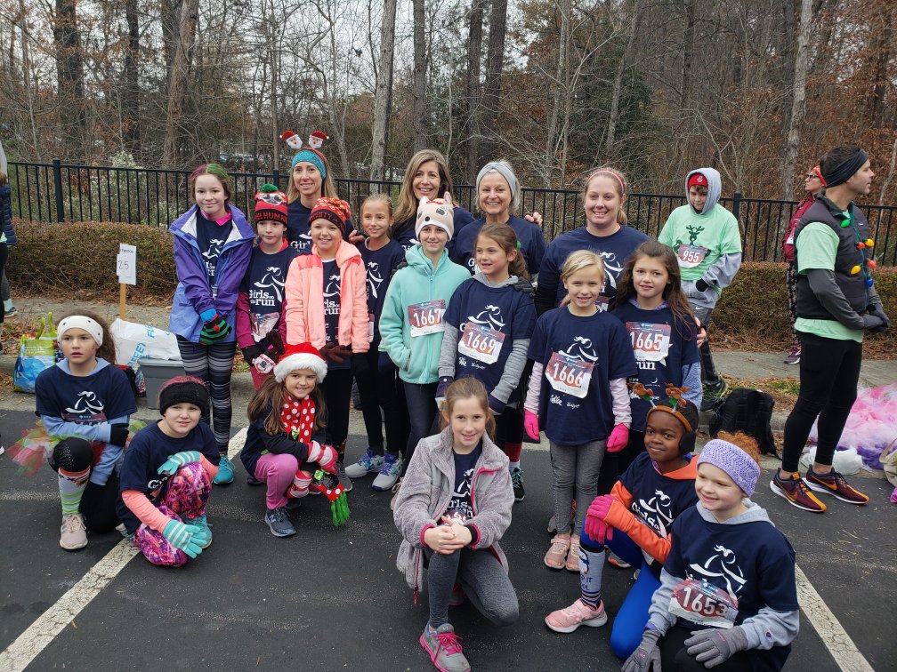 herbertakins's tweet photo. Congratulations HARES Girls on the Run team and coaches!  They did a great job at the 2018 Reindeer Romp! @herbertakins #GOTRTriangle https://t.co/4KIHYfvvjn